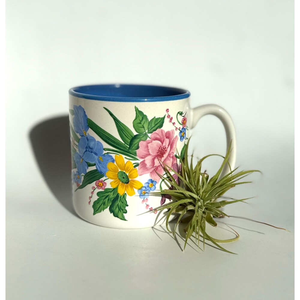 Wild Flower Mug, Vintage Floral Mug
